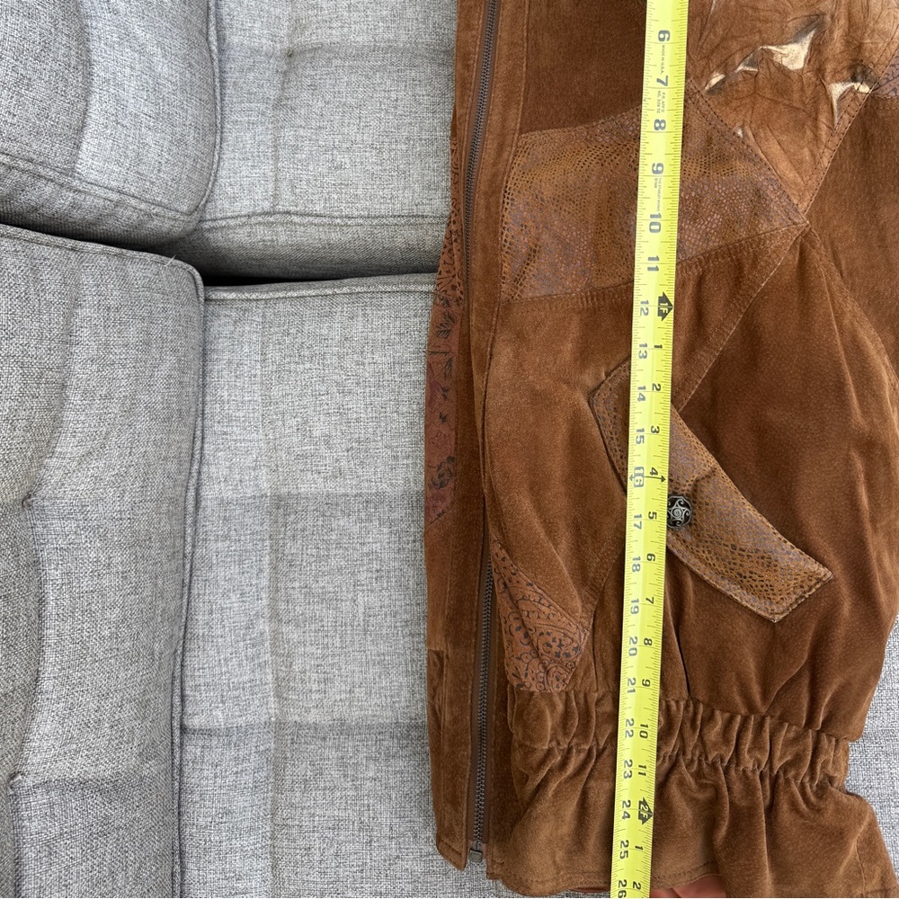 Vintage Winlit Statement Leather Patchwork Bomber - image 7